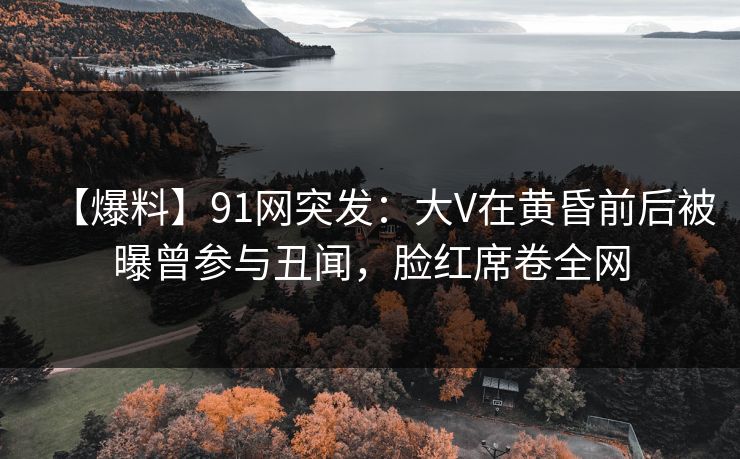详细阅读:【爆料】91网突发:大V在黄昏前后被曝曾参与丑闻,脸红席卷全网 【爆料】91网突发:大V在黄昏前后被曝曾参与丑闻,脸红席卷全网